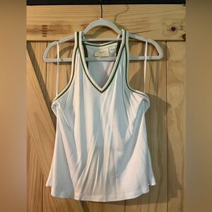 Maeve white vneck racerback tank - M